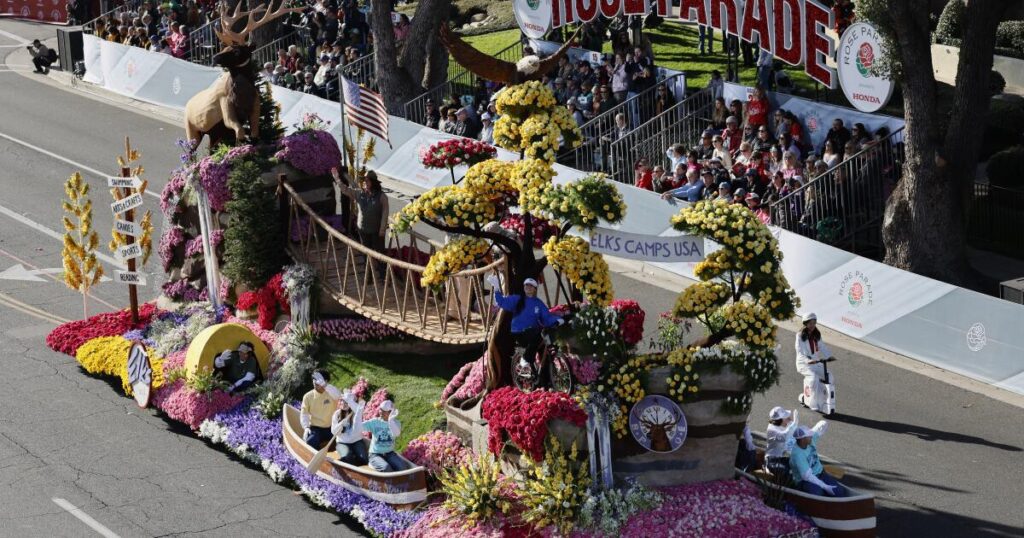 Rose Parade float has a firefighter, pancakes, syrup: Here’s why some people were upset