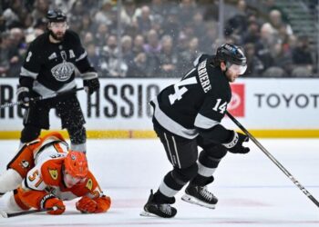 Alex Laferriere’s hat trick powers Kings to blowout victory over Ducks