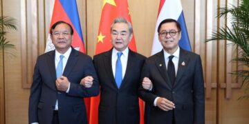 Top diplomats of China, Cambodia and Thailand meet as Beijing seeks a stronger role in dispute