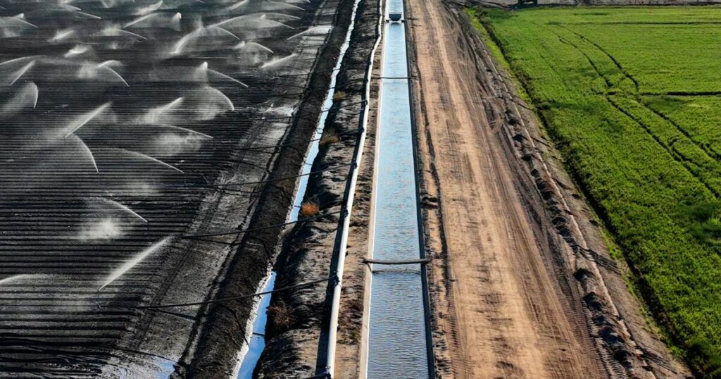 Some big water agencies in farming areas get water for free. Critics say that needs to end