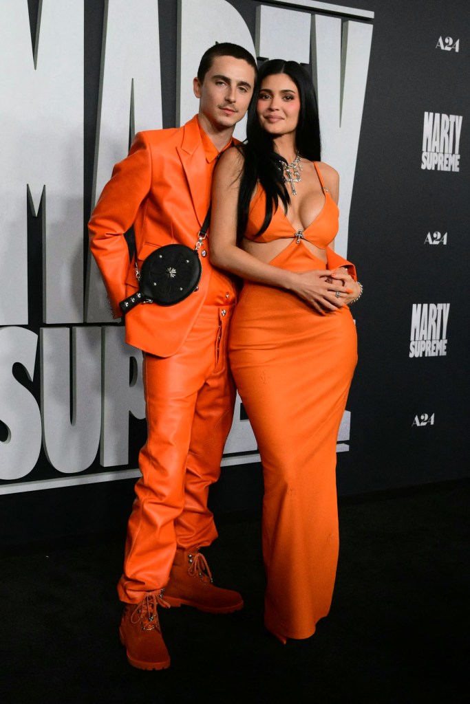 Timothee Chalamet and Kylie Jenner attend the premiere of