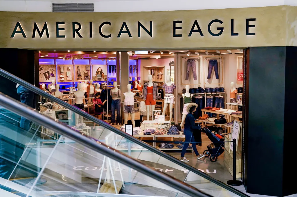 View of an American Eagle Outfitters store in Arlington, Virginia.