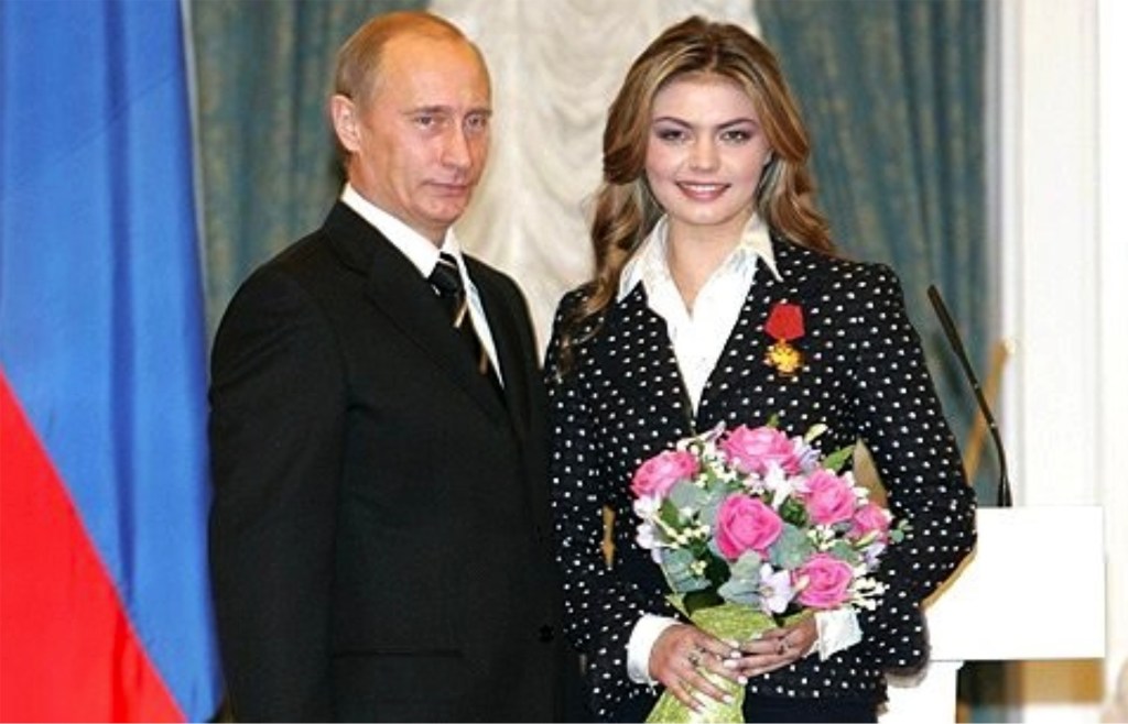 Vladimir Putin and Alina Kabaeva at an awards ceremony.