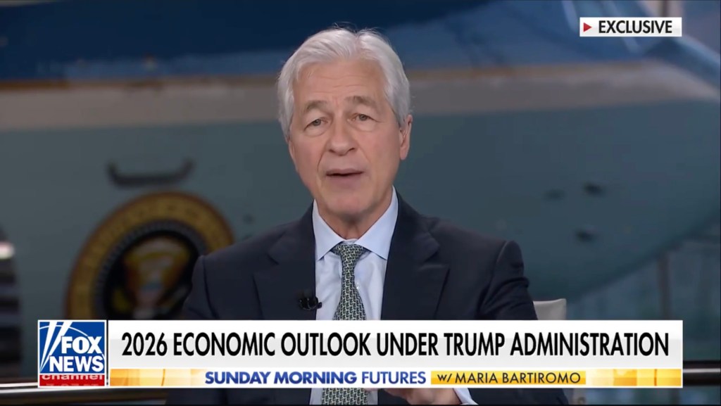 Jamie Dimon discusses the 2026 economic outlook under a Trump administration.