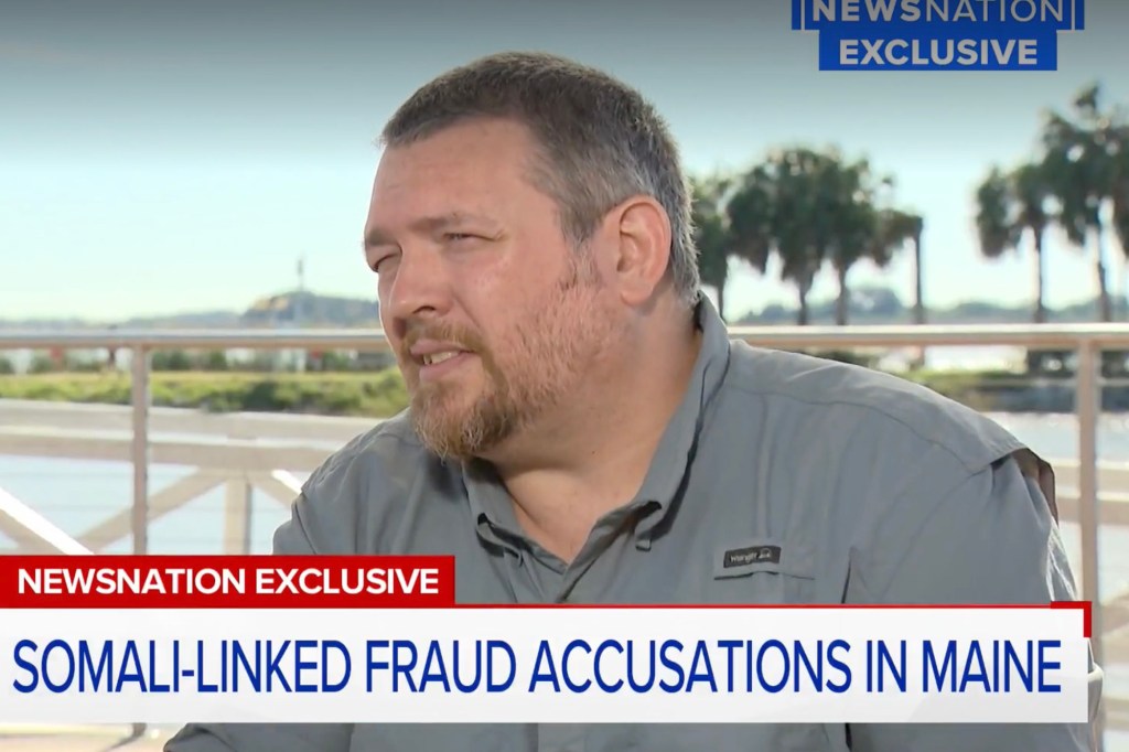 Christopher Bernardini, a whistleblower, being interviewed by NewsNation.