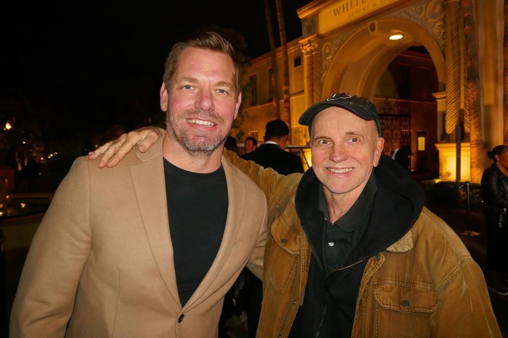 Eric Swalwell and Barry King at the White Lotus premiere.