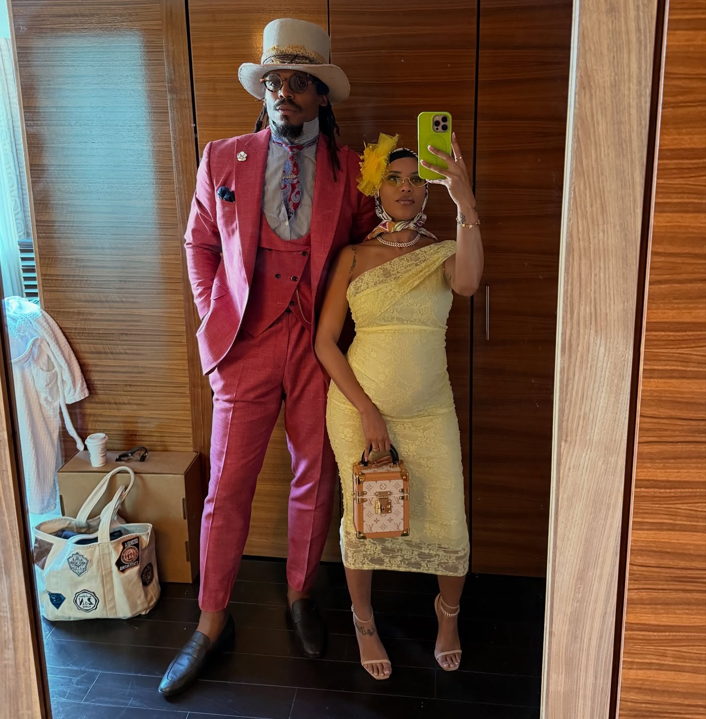 Cam Newton and Jasmin Brown via Instagram