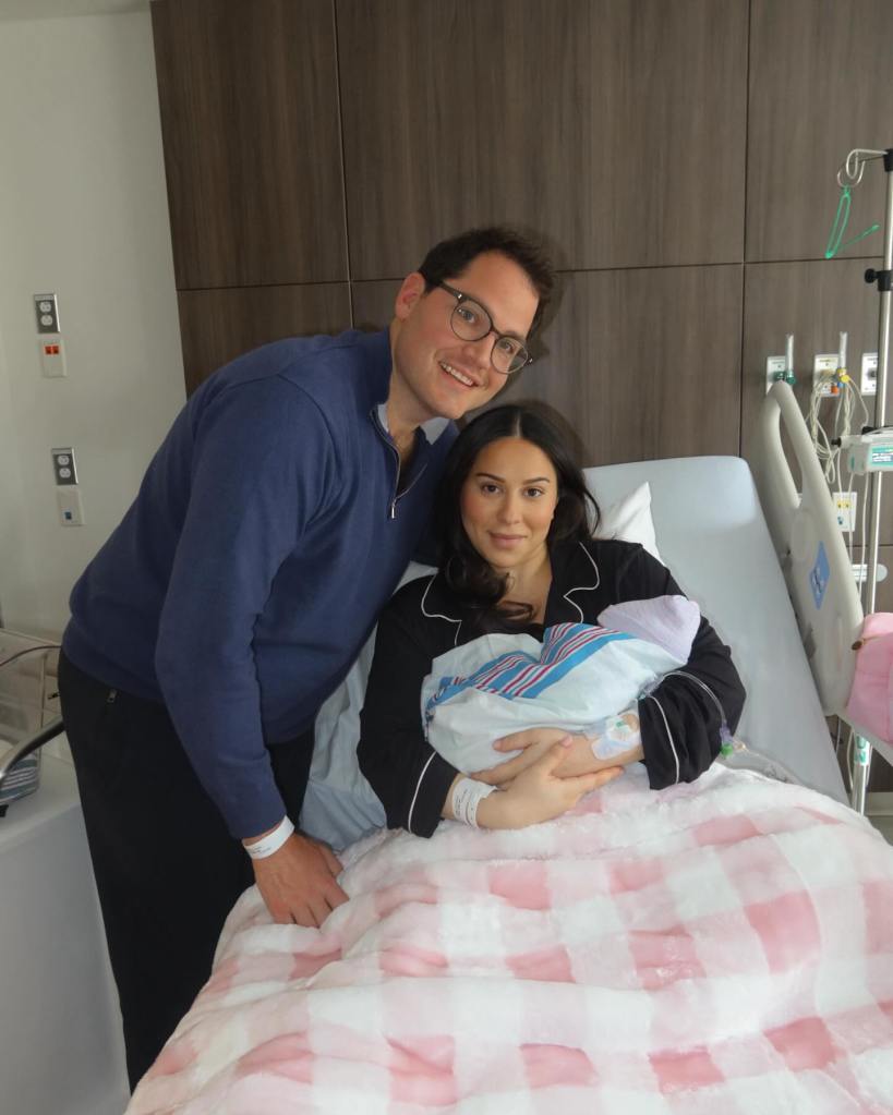 Claudia Oshry and Ben Soffer with their newborn son