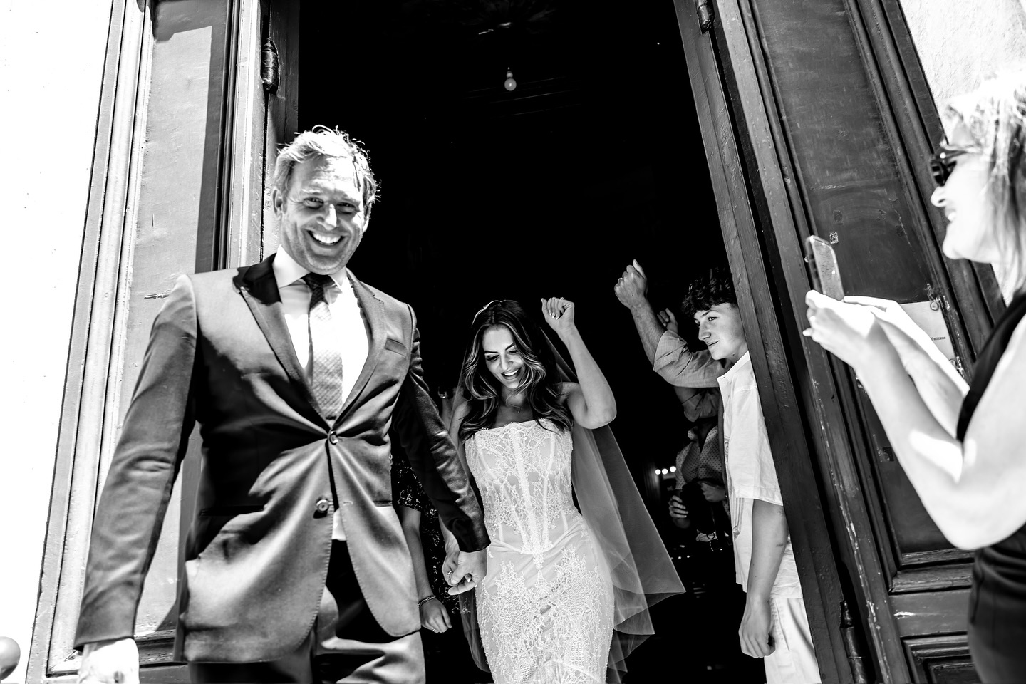 Josh Lucas and Brianna Ruffalo on their wedding day