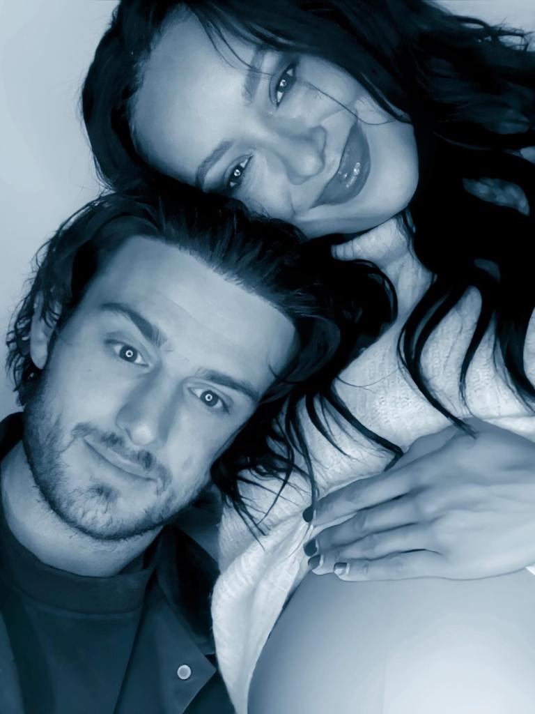 Kat Graham with her partner.