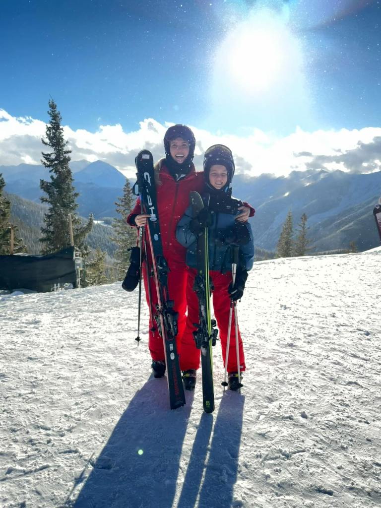 Ivanka Trump and her son on a ski trip in Aspen.