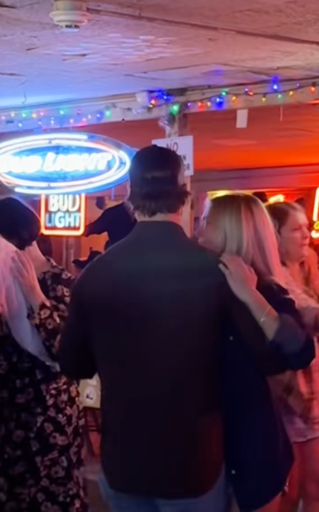 Glen Powell dancing with Michelle Randolph.