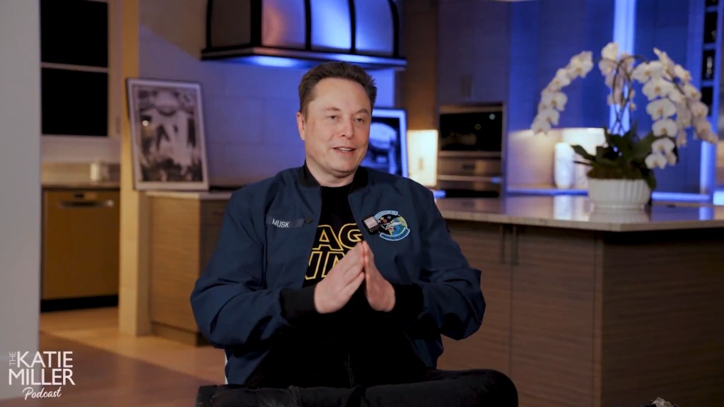 Elon Musk appears on the Katie Miller podcast 