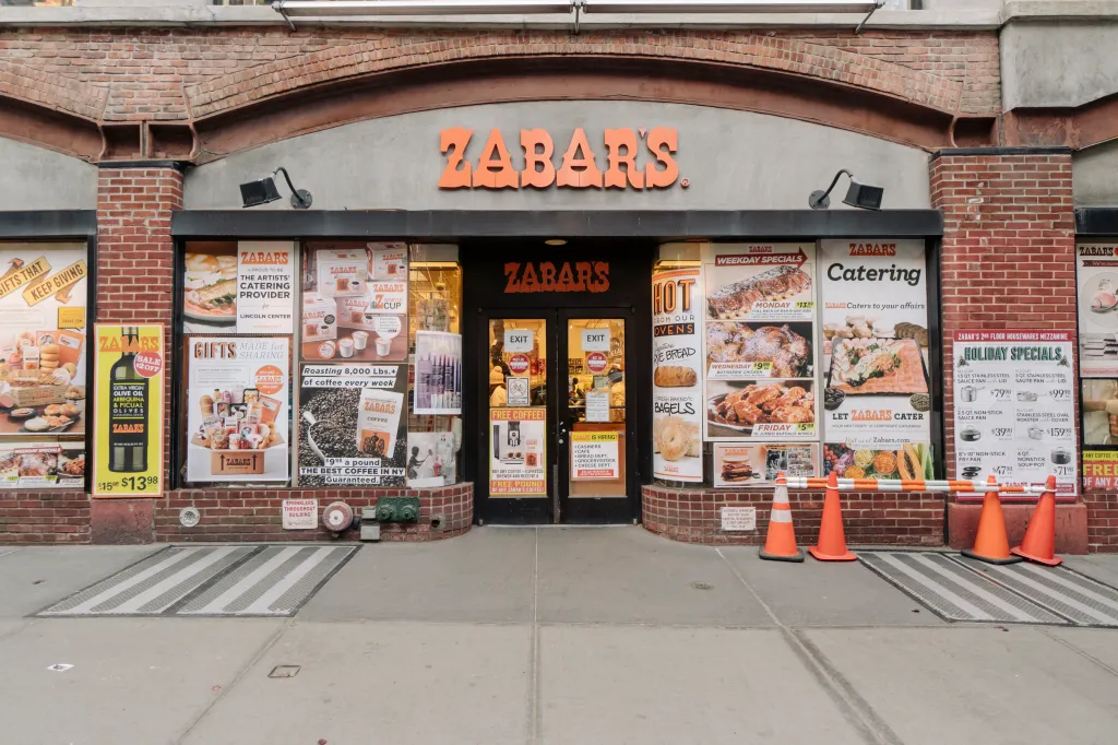 Outside view of Zabar's. 