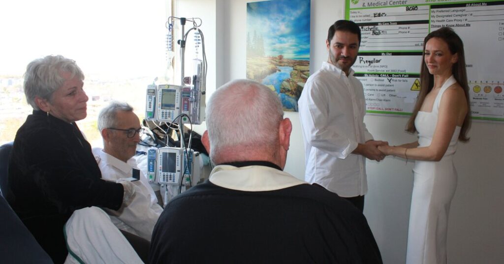 Rushing to Her Father’s Hospital Bedside, with a Wedding in Tow