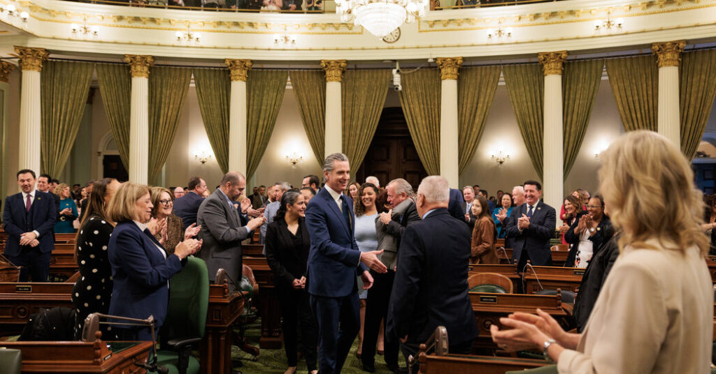 In Address, Newsom Lays Out a Vision for California and the Nation