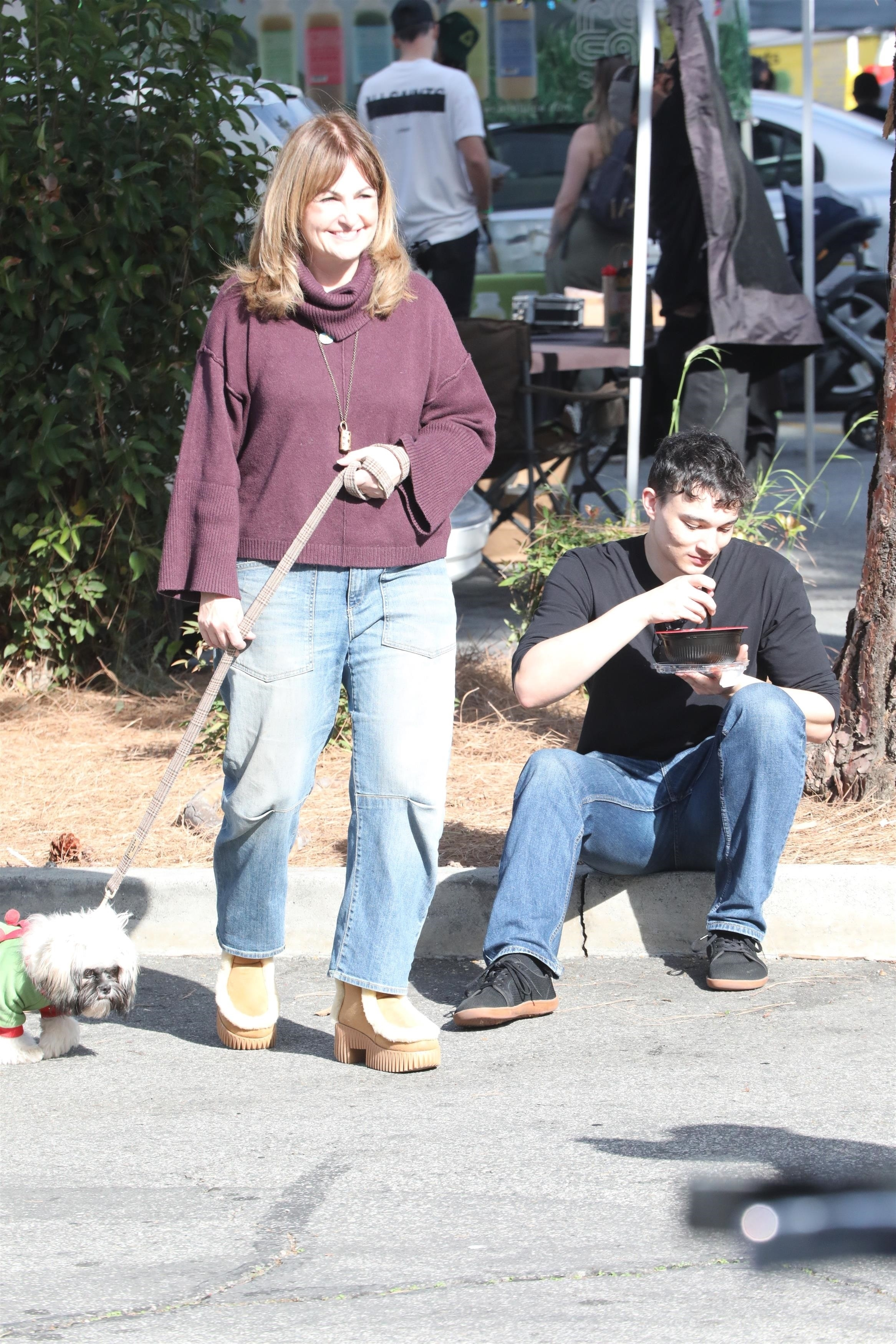 Tracy Reiner shopping at Studio City Farmers Market on Dec. 21, 2025