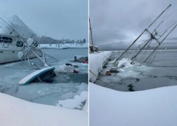 Heavy snow and extreme weather cause sunken vessels and avalanche risk in Alaska