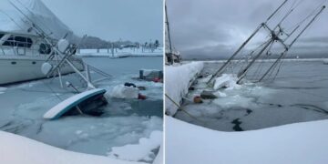 Heavy snow and extreme weather cause sunken vessels and avalanche risk in Alaska