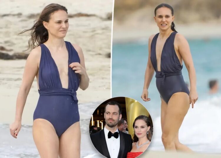 Natalie Portman displays beach body in plunging swimsuit on St. Barts getaway after divorce 