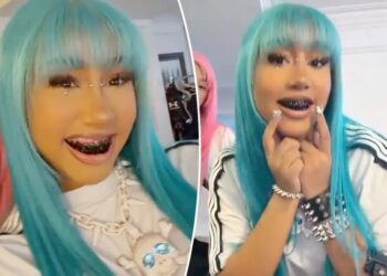 North West, 12, shows off new bridge piercing, blackened teeth and 106-carat diamond pendant in new TikTok videos