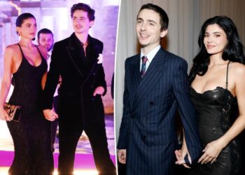 Timothée Chalamet steals a kiss from Kylie Jenner, holds her hand in rare PDA moment