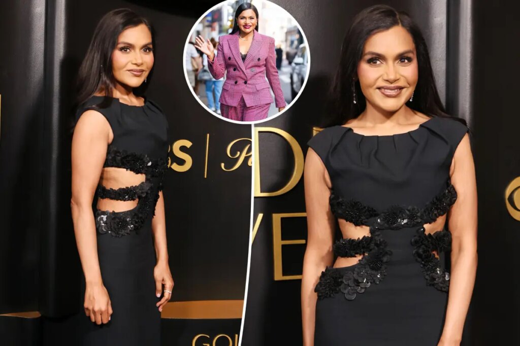 Mindy Kaling shows 40-pound slimdown in daring cutout dress