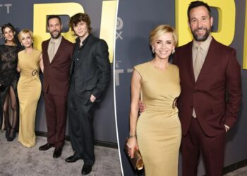 ‘The Pitt’ star Noah Wyle makes super rare red carpet appearance with wife, kids at Season 2 premiere