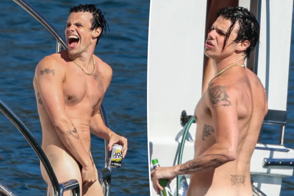 Pop star Yungblud ditches his clothes, bares all during wild private yacht party
