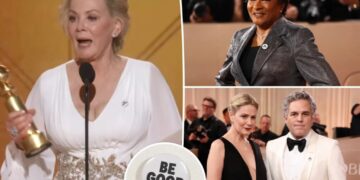 Mark Ruffalo, Wanda Sykes, Jean Smart make anti-ICE statement at 2026 Golden Globes