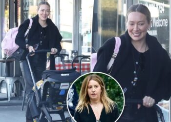 Unbothered Hilary Duff is all smiles in first outing since Ashley Tisdale mom group drama