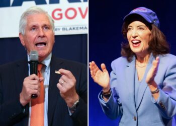 GOP candidate Bruce Blakeman unveils Trump-like hat, blasts rival Hochul’s State of the State