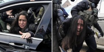 Woman seen on video allegedly blocking Minnesota ICE operation with car as agitators surround agents