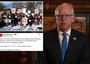 White House mocks Tim Walz after he tells Minnesotans to keep filming ICE agents in glitchy prime-time address: ‘Just resign’