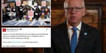 White House mocks Tim Walz after he tells Minnesotans to keep filming ICE agents in glitchy prime-time address: ‘Just resign’