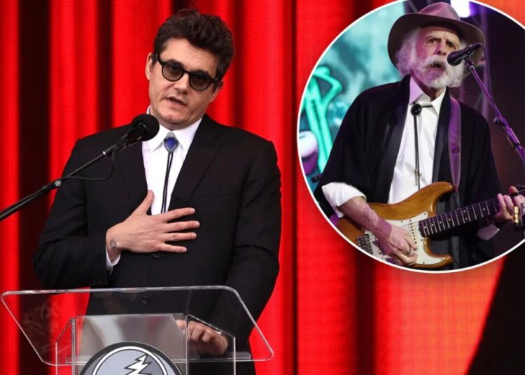 John Mayer delivers tearful eulogy for late Grateful Dead co-founder Bob Weir: ‘You changed my life’