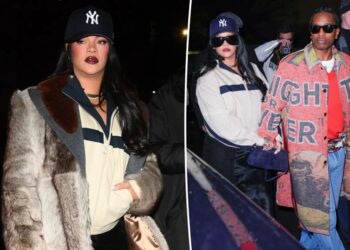 Rihanna braves the cold in $3K YSL jacket to support boyfriend A$AP Rocky at ‘SNL’ afterparty
