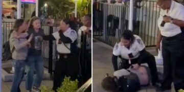 Knott’s Berry Farm line cutter tackled by no-nonsense female security guard in wild video