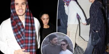 Romeo Beckham is all smiles on PDA-packed outing with girlfriend Kim Turnbull as family rift deepens