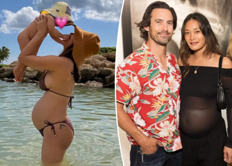 Milo Ventimiglia and wife Jarah Mariano expecting baby No. 2, share pregnancy news in glowing bikini photo