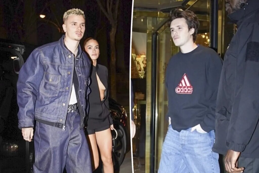Brothers Romeo and Cruz Beckham enjoy double date with girlfriends as family feud erupts