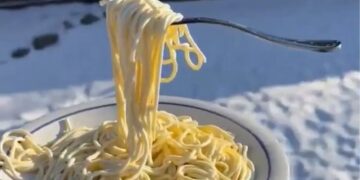 That’s an icy meatball: weathercaster goes viral with frigid spaghetti trick