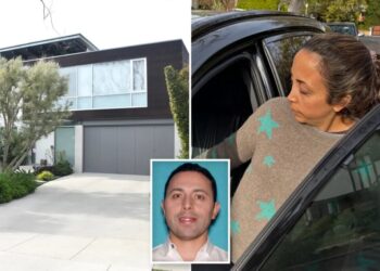 Wife of accused LA homeless charity fraudster makes mad dash as neighbors dish on couple’s luxe lifestyle in $7M mansion