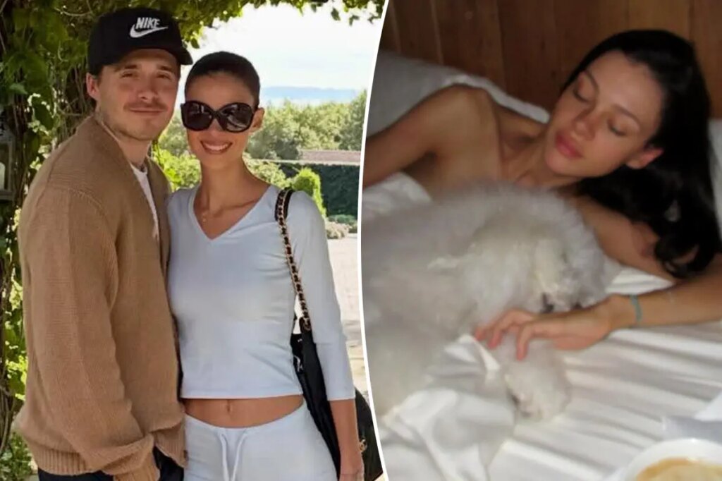 Brooklyn Beckham shares racy snap of wife Nicola Peltz in bed as family feud rages on