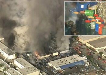 Massive inferno, explosions rip through SoCal metal yard — forcing shelter-in-place order from toxic cloud