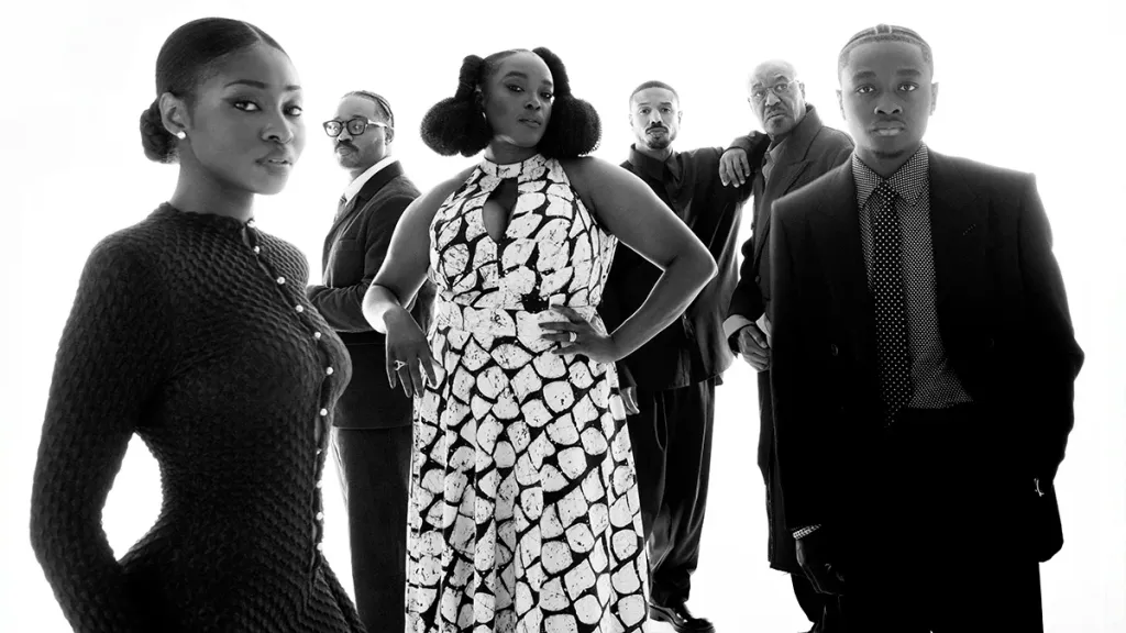 Jayme Lawson, Ryan Coogler, Wunmi Mosaku, Michael B. Jordan, Delroy Lindo, and Miles Caton