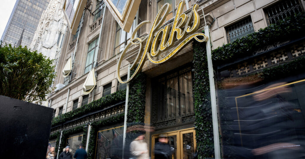 Saks Files for Bankruptcy as Department Stores Fight for Survival