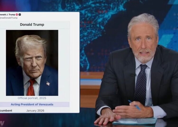 Jon Stewart Skewers Trump as ‘Acting President of Venezuela’
