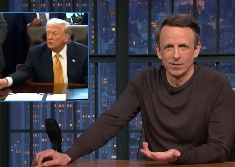 Seth Meyers Never Guessed Trump Was Such a Milk Fan