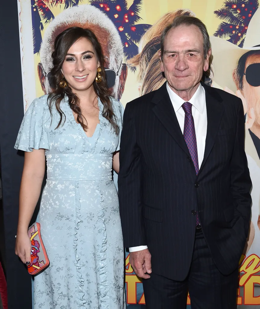 Actor Tommy Lee Jones and daughter Victoria Jones posing for a photo.